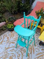 Turquoise houten kinderstoel, Ophalen, Gebruikt, Overige typen