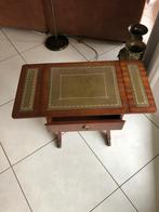 Antieke Mahonie Tafel met Leder Inleg, Antiek en Kunst, Antiek | Meubels | Tafels, Ophalen of Verzenden