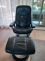 Stressless relax stoelen+voetenbankjes, Huis en Inrichting, Fauteuils, Ophalen, Gebruikt, Leer