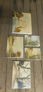 Mooie geschilderde doekje schilder F.MEIJER., Ophalen of Verzenden, Minder dan 50 cm, Schilderij, Minder dan 50 cm