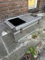 Vintage aluminium opbergbox, koffer, retro flight case, Gebruikt, Ophalen of Verzenden, Metaal