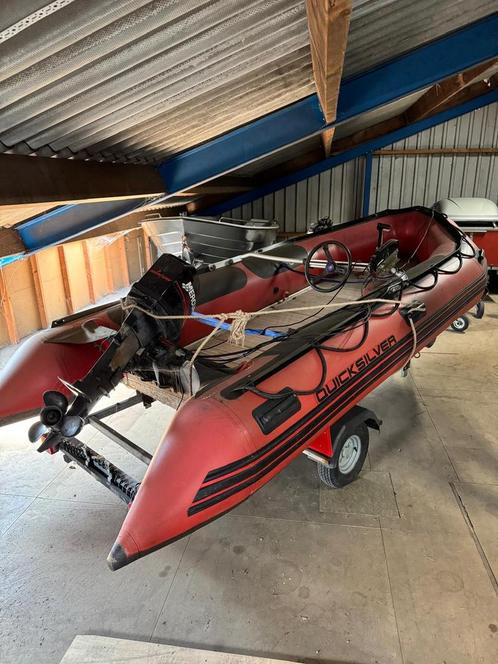 RIB boot 25 PK + trailer, Watersport en Boten, Bootonderdelen, Gebruikt, Overige typen, Motorboot, Ophalen