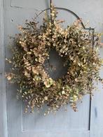 Portland Eucalyptus Krans 50 cm x 10 cm dik Kunststof Deur, Huis en Inrichting, Woonaccessoires | Kransen, Ophalen of Verzenden