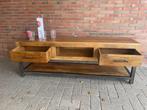 Tv-dressoir 160 cm breed mangohout en metaal  speciale prijs, Huis en Inrichting, Kasten | Ladekasten, 1 of 2 laden, Tv-dressoir 160 cm breed mangohout en metaal  speciale prijs