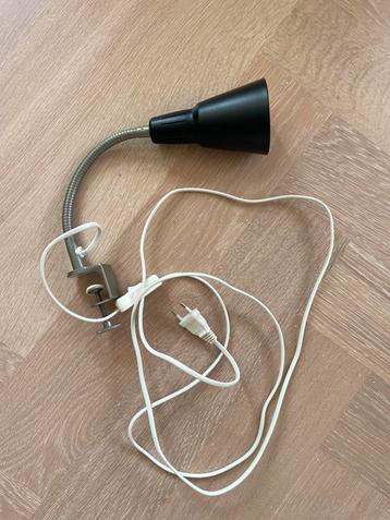 Zwarte Ikea Kvart klemlamp / bedlamp / burolamp /leeslamp beschikbaar voor biedingen