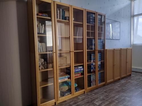 Billy boekenkast, Huis en Inrichting, Kasten | Boekenkasten, Gebruikt, 200 cm of meer, 200 cm of meer, 25 tot 50 cm, Met deur(en)