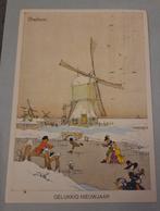Molen in de sneeuw - Barbara van Kampen, Verzamelen, Ansichtkaarten | Themakaarten, Verzenden, Gelopen