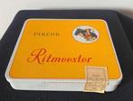 Ritmeester Pikeur sigarenblik.Met banderol en prijs., Ophalen of Verzenden, Zo goed als nieuw, Tabaksdoos of Verpakking