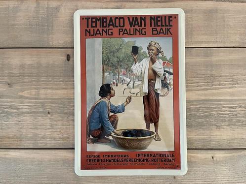 Reclamebord Tembaco Van Nelle – Njang Paling Baik 20x30, Verzamelen, Merken en Reclamevoorwerpen, Zo goed als nieuw, Reclamebord