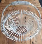 Oude Franse smeedijzeren mand met hengsel, cottage stijl, Antiek en Kunst, Curiosa en Brocante, Ophalen of Verzenden