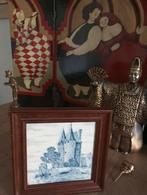 Antieke tegel Delftt hollands kasteel oud exemplaar voor ww2, Antiek en Kunst, Antiek | Wandborden en Tegels, Ophalen of Verzenden