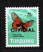 TSS Kavel 810027  Tanzania Pf vlinders  dienst, Postzegels en Munten, Postzegels | Afrika, Tanzania, Verzenden, Postfris