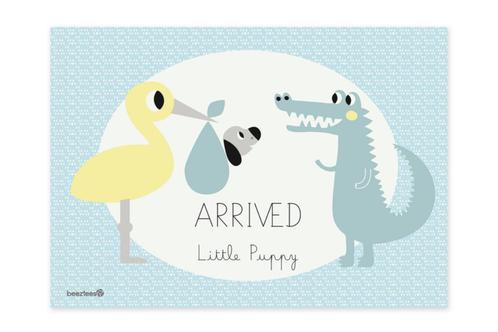 Beeztees Puppy A2 Poster Arrived, Dieren en Toebehoren, Honden-accessoires, Nieuw, Ophalen of Verzenden