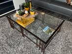 Chique salontafel met 2 glazen bladen (incl thuis bezorgd*), Ophalen, 100 tot 150 cm, 50 tot 100 cm, Minder dan 50 cm