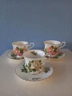3 engelse rozen kop en schotels Rosina, London collection, Antiek en Kunst, Antiek | Servies los, Ophalen of Verzenden