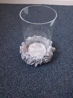 Windlicht met rozenornamenten, NIEUW, Huis en Inrichting, Woonaccessoires | Kandelaars en Kaarsen, Overige materialen, Nieuw, Ophalen of Verzenden