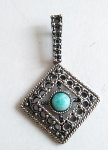 zilveren HANGER 5 cm lang, met Larimar, uit Denemarken beschikbaar voor biedingen