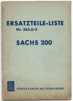 Sachs 200 Ersatzteil Liste onderdelenlijst (7218z), Ophalen of Verzenden, Overige merken