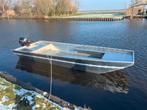 Aluminium platbodem boot werkboot met visboot 20 pk mercury, 10 tot 30 pk, Ophalen of Verzenden, Nieuw, Aluminium