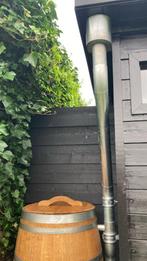 Zinken regenpijp met vergaarbak voor b.v. een regenton., Doe-het-zelf en Verbouw, Afvoer, 2 tot 4 meter, Ophalen of Verzenden