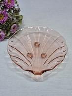 Roze persglas, Schelp schaaltje, dessert, 4 beschikbaar, Antiek en Kunst, Antiek | Glas en Kristal, Ophalen of Verzenden