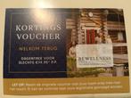 Kortingsbon sauna BeWellness voor 2 personen voor € 4.50, Tickets en Kaartjes, Twee personen, Kortingsbon, Spa of Sauna