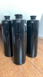 Sandra Rich fles vaas zwart 4 stuks, Ophalen, Zwart, Minder dan 50 cm, Glas