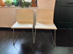 2 x Ikea BERNHARD stoelen, off white, leer, Huis en Inrichting, Stoelen, Ophalen, Gebruikt, Twee, Wit