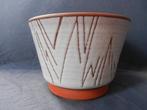 Zeldzame tweedelige bloempot met sgrafitto Derk Holman 1958, Ophalen of Verzenden
