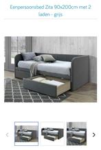 Mooi knus 1 persoons bed met grote lades, 90 cm, Ophalen of Verzenden, Eenpersoons, Wit