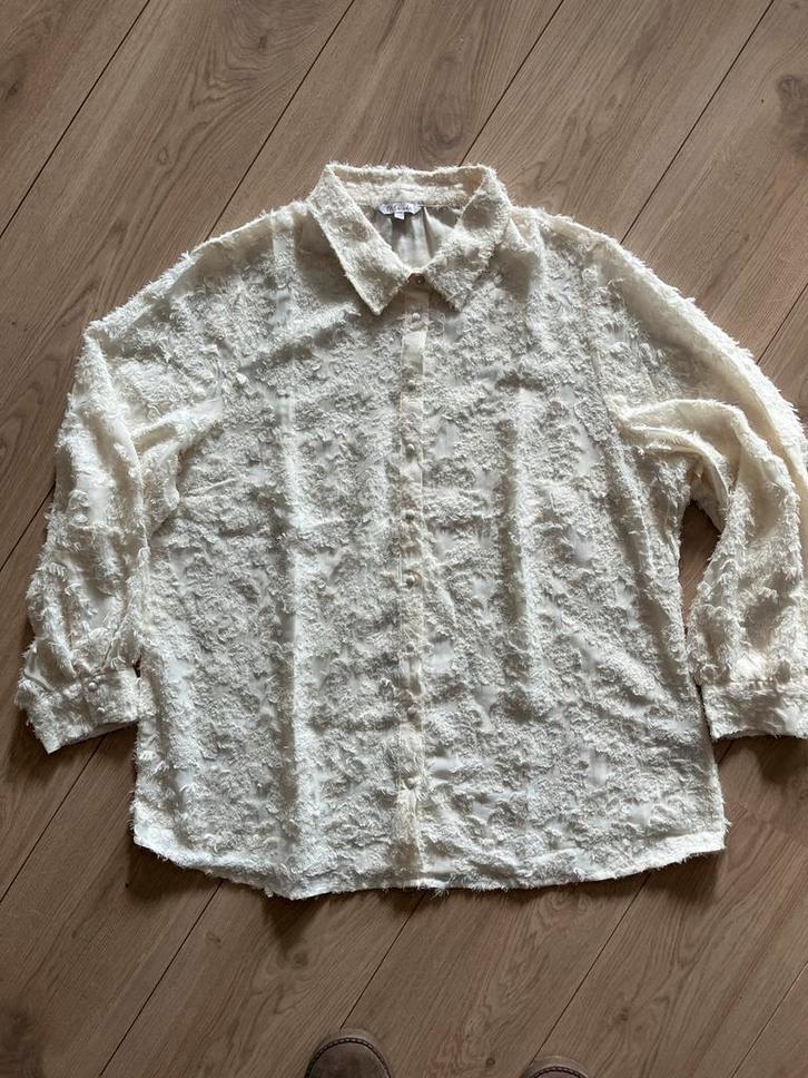 MS Mode Trijntje Oosterhuis blouse - oversized, Kleding | Dames, Blouses en Tunieken, Nieuw, Maat 46/48 (XL) of groter, Wit, Ophalen of Verzenden