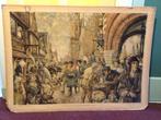 Schoolplaat, wandplaat Isings, Stad in de Middeleeuwen, Ophalen, Geschiedenis