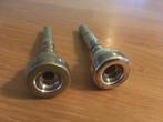2 trompet mondstukken hoog register samen, Ophalen of Verzenden, Gebruikt, Trompet