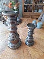 Kandelaars Riverdale Bruin/Brons 2 stuks, Ophalen, Zo goed als nieuw, Kandelaar, Bruin