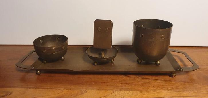 Art deco koperen rookset., Antiek en Kunst, Antiek | Koper en Brons, Koper, Ophalen of Verzenden