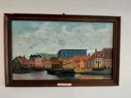 Schilderij stadsgezicht Schilkampen, Antiek en Kunst, Kunst | Schilderijen | Klassiek, Ophalen of Verzenden