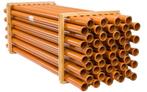 PVC buis bruin manchet 110  SN4 lengte 5 meter 2.97 p/m, Pvc, Rechte buis, 4 tot 6 meter, Ophalen