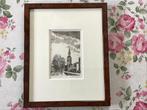 Antieke ets Gouda, Antiek en Kunst, Kunst | Etsen en Gravures, Ophalen of Verzenden