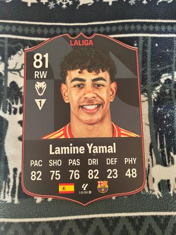 Voetbalkaartje (37cmx25cm) - Lamine Yamal / Barcelona beschikbaar voor biedingen