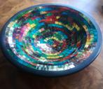 Grote mozaïek schaal, regenboog, 45 cm, Ophalen, Zo goed als nieuw, Rond, Glas