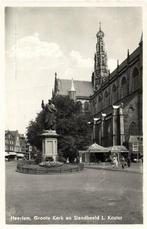 Haarlem, Groote Kerk en Standbeeld L. Koster - volk - ongelo, Ophalen of Verzenden, Voor 1920, Ongelopen, Noord-Holland