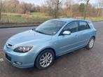 Mazda 3 1.6 Hatchback 2008 Blauw, Auto's, Voorwielaandrijving, Stof, Stoelverwarming, Zwart