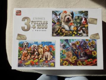 6 Legpuzzels 1000 stukjes beschikbaar voor biedingen
