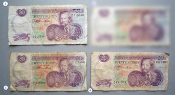 3x bankbiljet Seychellen 20 Rupees beschikbaar voor biedingen
