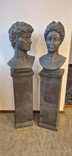 Mooie set decoratieve zuilen met bustes, Ophalen, Zo goed als nieuw