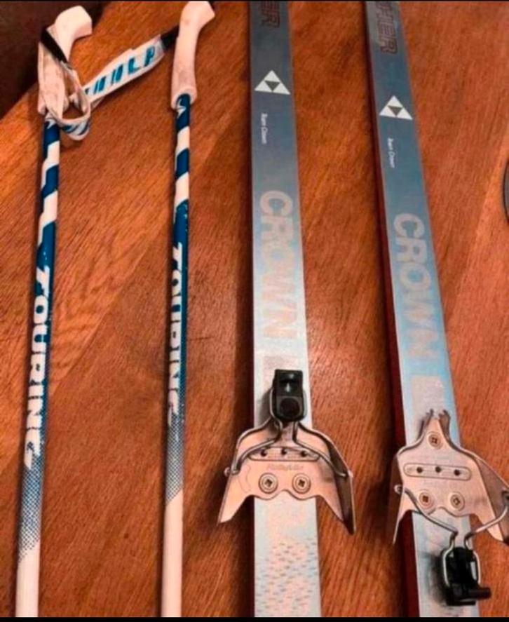 FISHER CROWN BASE ski latten 190cm + stokken, Sport en Fitness, Skiën en Langlaufen, Zo goed als nieuw, Ski's, Skiën, Fischer