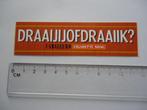 sticker oud SIGARET SHAG Caballero draai jij of ik retro, Ophalen of Verzenden, Zo goed als nieuw, Bedrijf of Vereniging