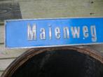 straatnaambord Maienweg Hamburg jaren 40 , zie foto-omschrij, Antiek en Kunst, Ophalen of Verzenden