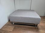 Goossens wonen en slapen hocker met houten dienblad, Ophalen, Vierkant, Zo goed als nieuw, Stof