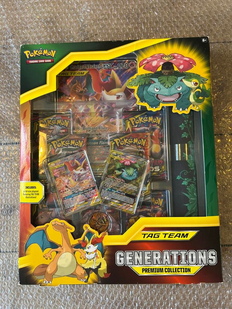 Tag team generations premium collection, Hobby en Vrije tijd, Verzamelkaartspellen | Pokémon, Ophalen of Verzenden, Zo goed als nieuw